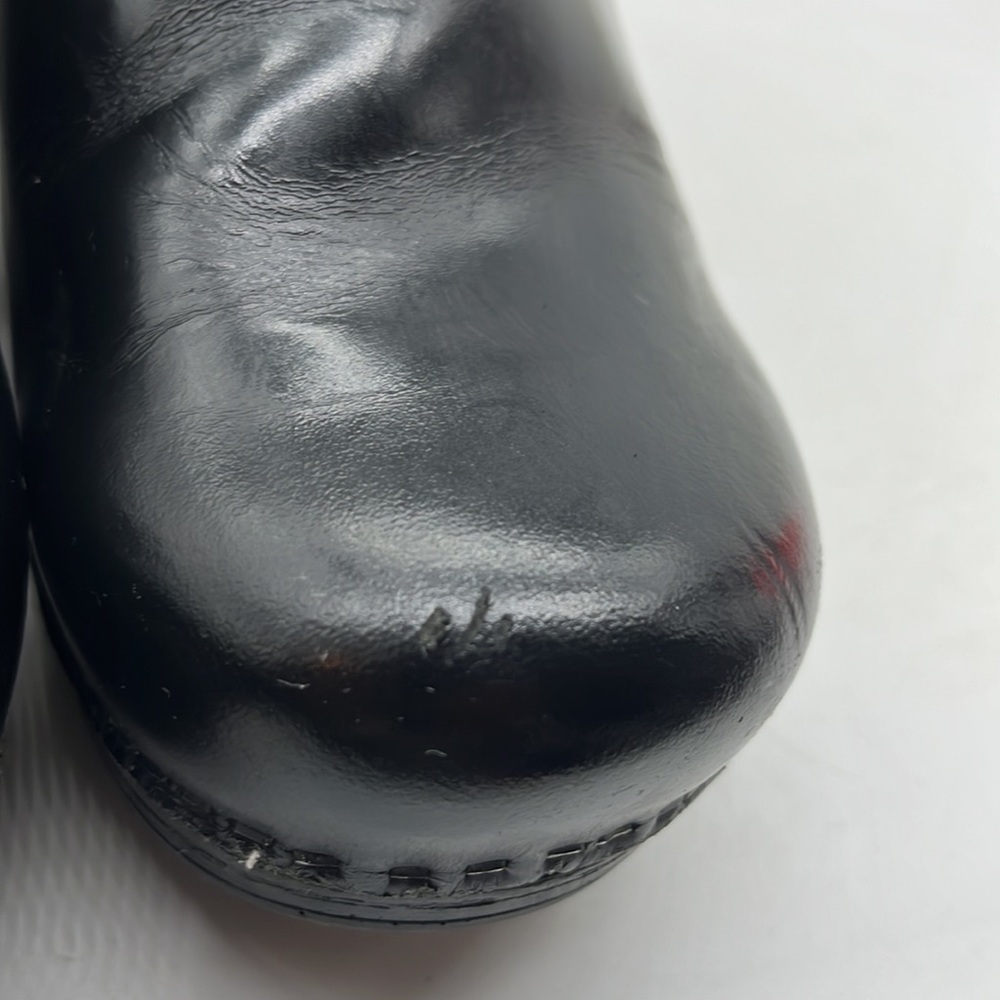 Dansko Black Leather Clog Sz 36. DAN1229D - Picture 6 of 8
